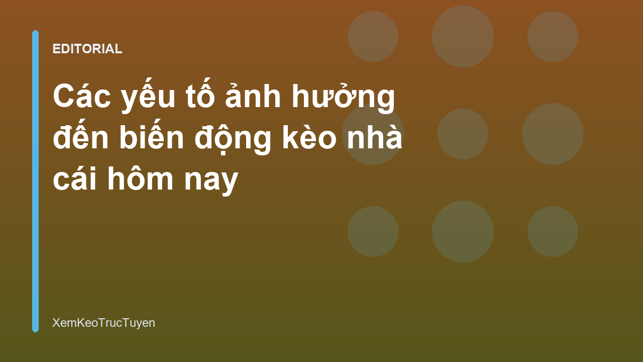 Biểu đồ minh họa biến động kèo nhà cái hôm nay