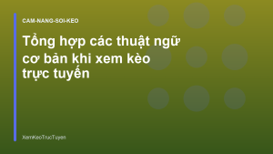Read more about the article Tổng hợp các thuật ngữ cơ bản khi xem kèo trực tuyến